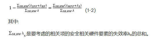 公式（1‑2）: 用于确定单点故障度量